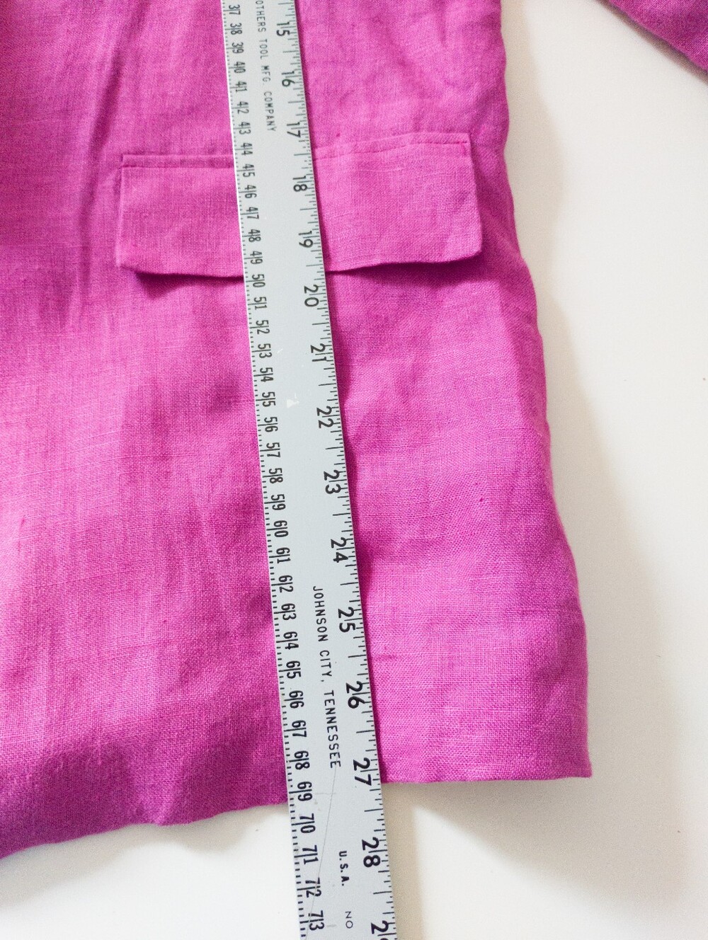 Civico 51 Italy Linen Blazer Size Large Pink Magenta Striped Lining - Picture 6 of 7